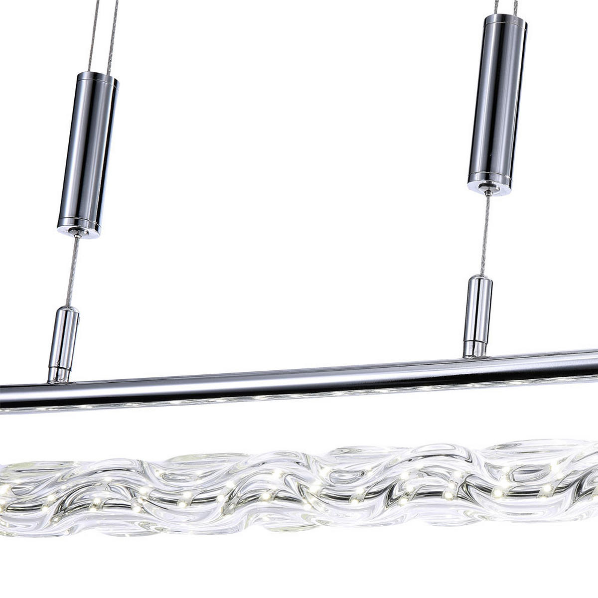 LED HÄNGELEUCHTE Salmo Chrom Silber - Silberfarben, Metall (101.5/6/160cm) - Globo Lighting