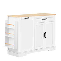 KÜCHENINSEL aus MDF 115x40x87 cm Weiß mit Schublade & Stauraum - Weiß, Holzwerkstoff (40/87/115cm) - Modfu