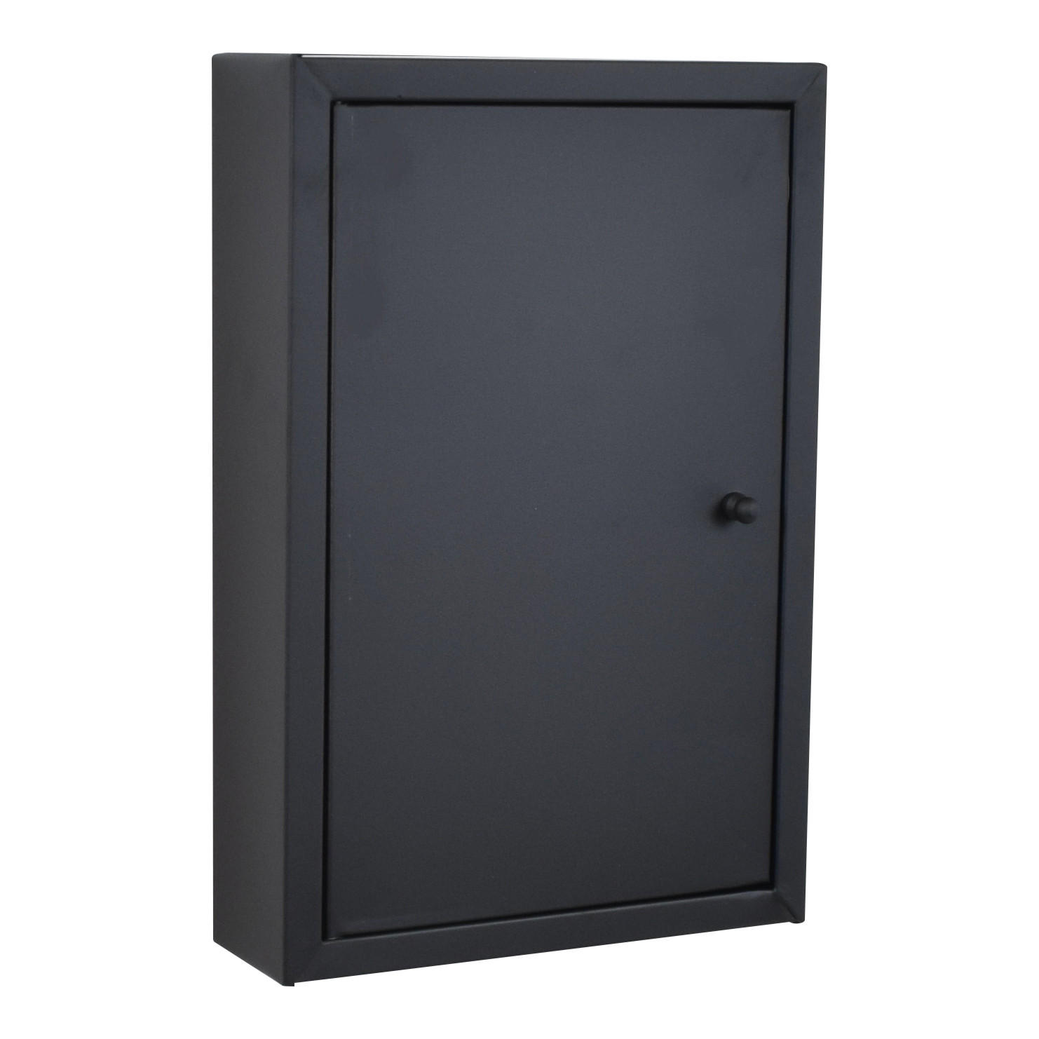 SCHLÜSSELKASTEN Cabi Schwarz - Schwarz, Metall (20/30/7cm) - LOFT42
