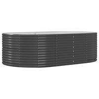 GARTEN-HOCHBEET Anthrazit 212 x 140 x 68 cm - Anthrazit, Metall (140/68/212cm) - furnicato