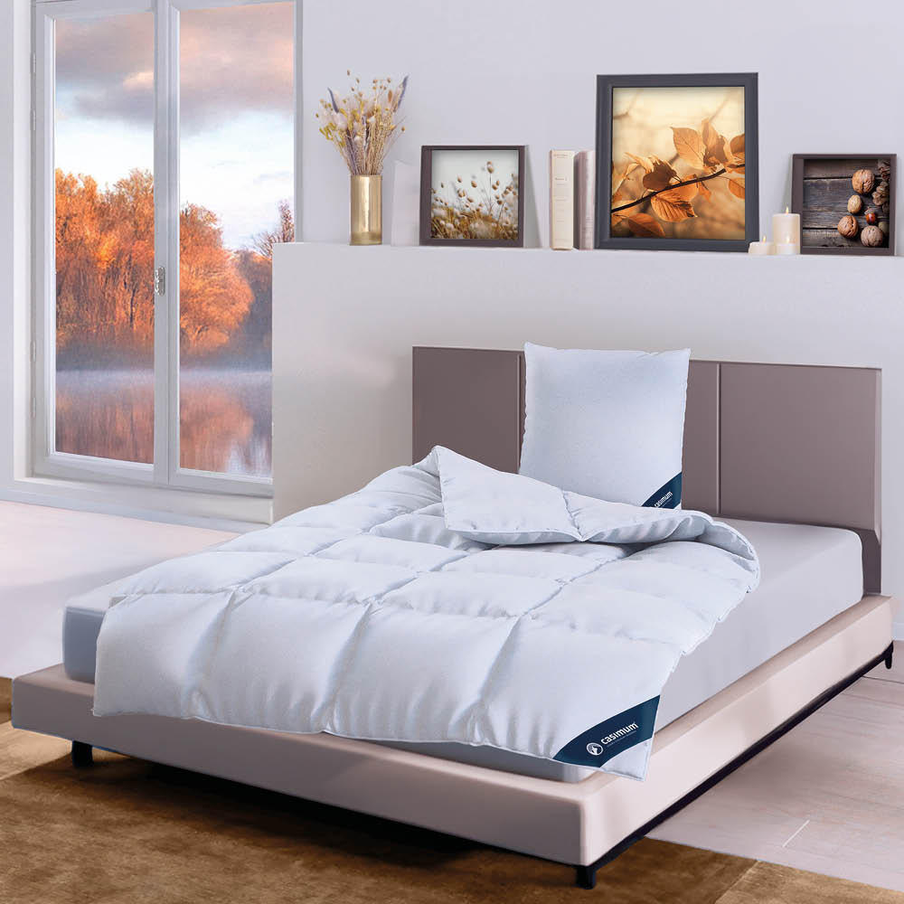 DAUNENDECKE 200x220 Normal, FIRST CLASS Ganzjahresdecke 100% Gänsedaune - Weiß, Textil (200/220cm) - casimum