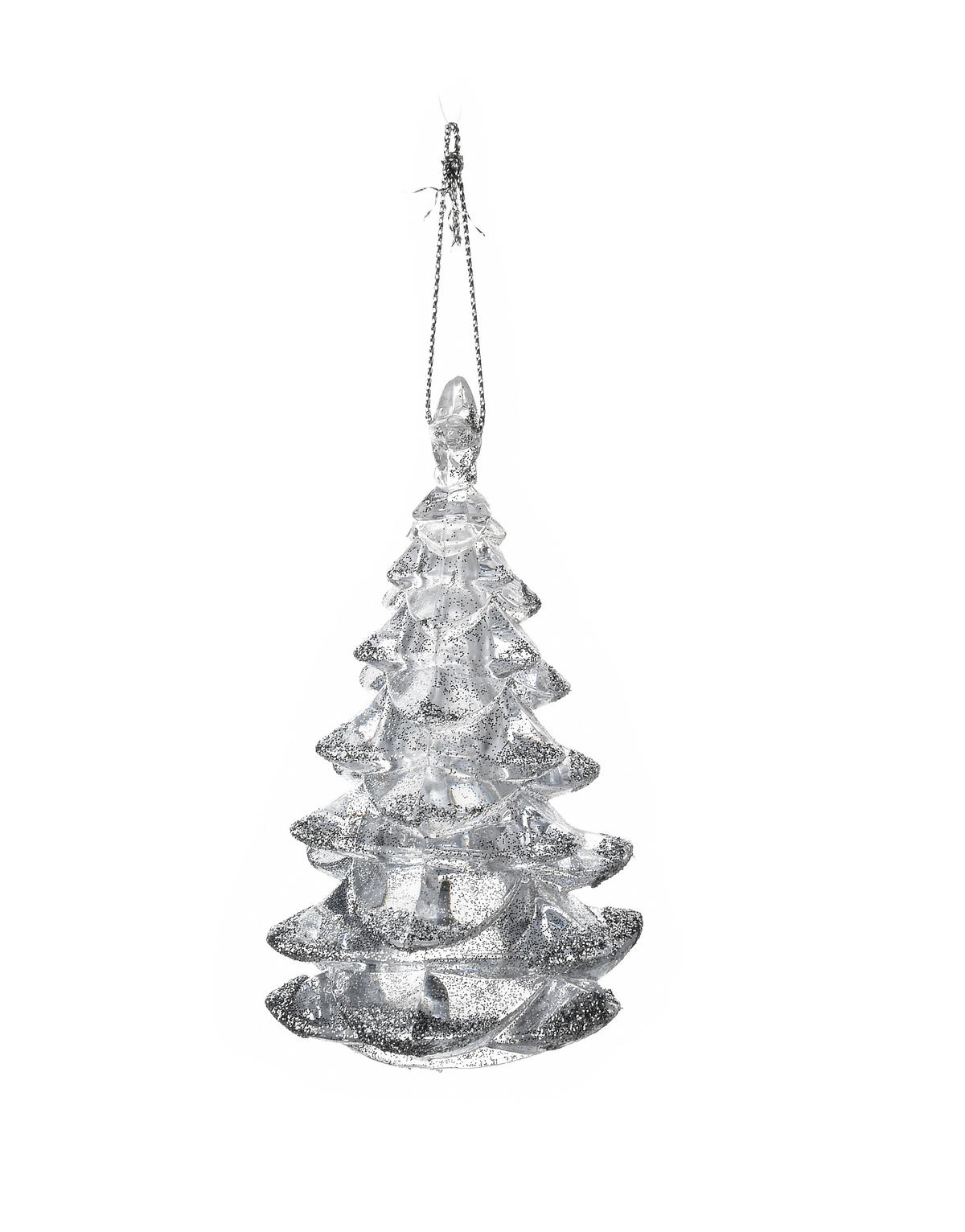 CHRISTBAUMKUGEL Santa Lila Silber 5.5/5.5/9.5 cm Kunstoff - Silberfarben, Kunststoff (5.5/9.5/5.5cm) - Mondex