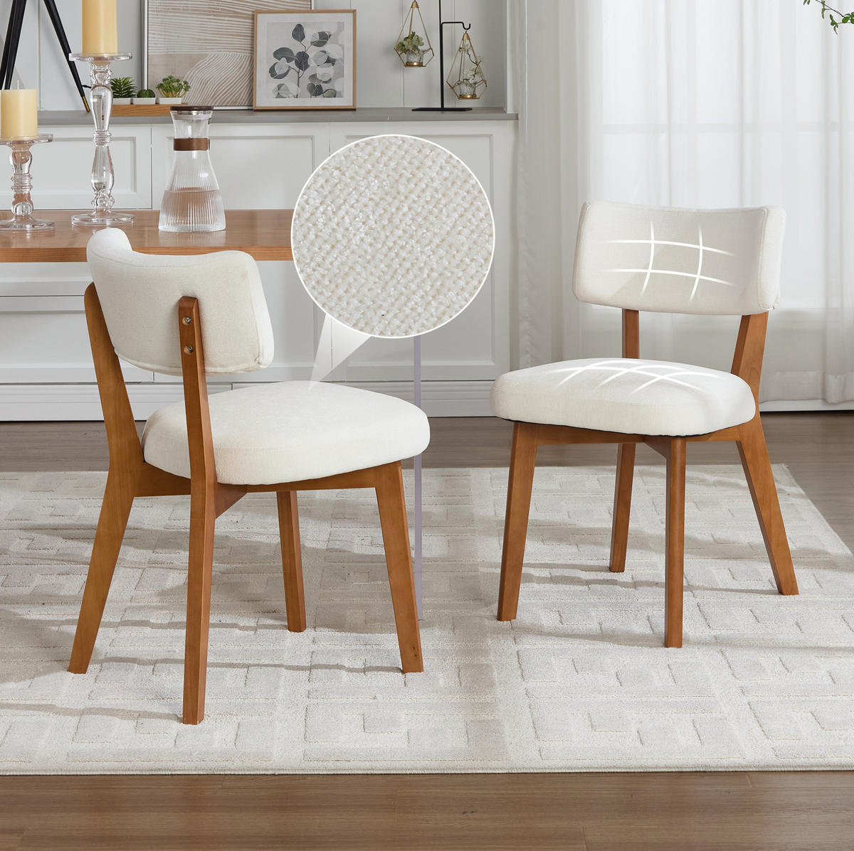 VIERFUSSSTUHL 54,5/47/77 cm beige aus Holz mit Polsterung - Beige, Holz (47/77/54.5cm) - OKWISH