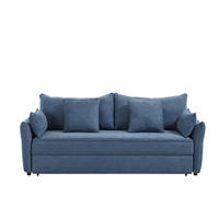SCHLAFSOFA - 3 Personen - Stoff - Blau - - Blau, Textil (220/92/87cm) - Vente-Unique