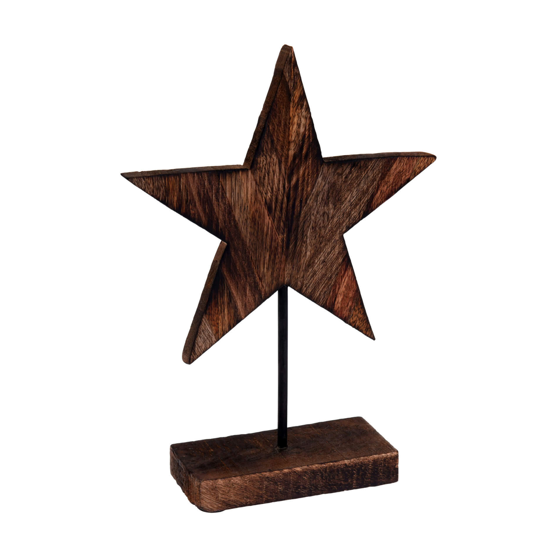 DEKO-STERN Braun 6/21/29 cm - Braun, Holz (6/29/21cm) - Mobili Rebecca