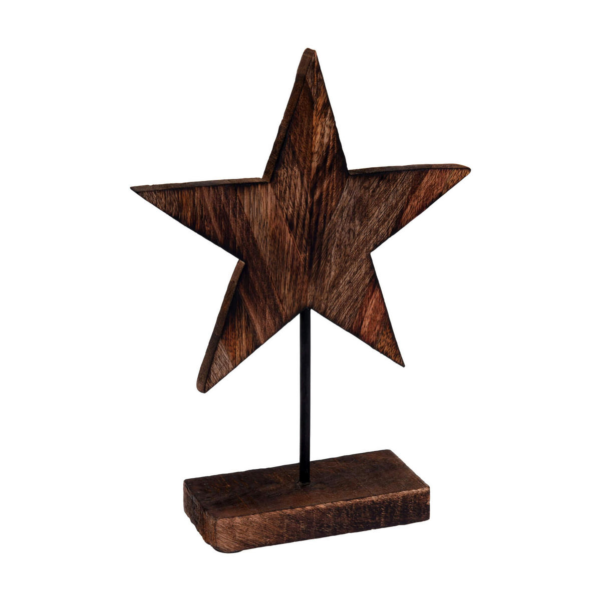DEKO-STERN Braun 6/21/29 cm - Braun, Holz (6/29/21cm) - Mobili Rebecca
