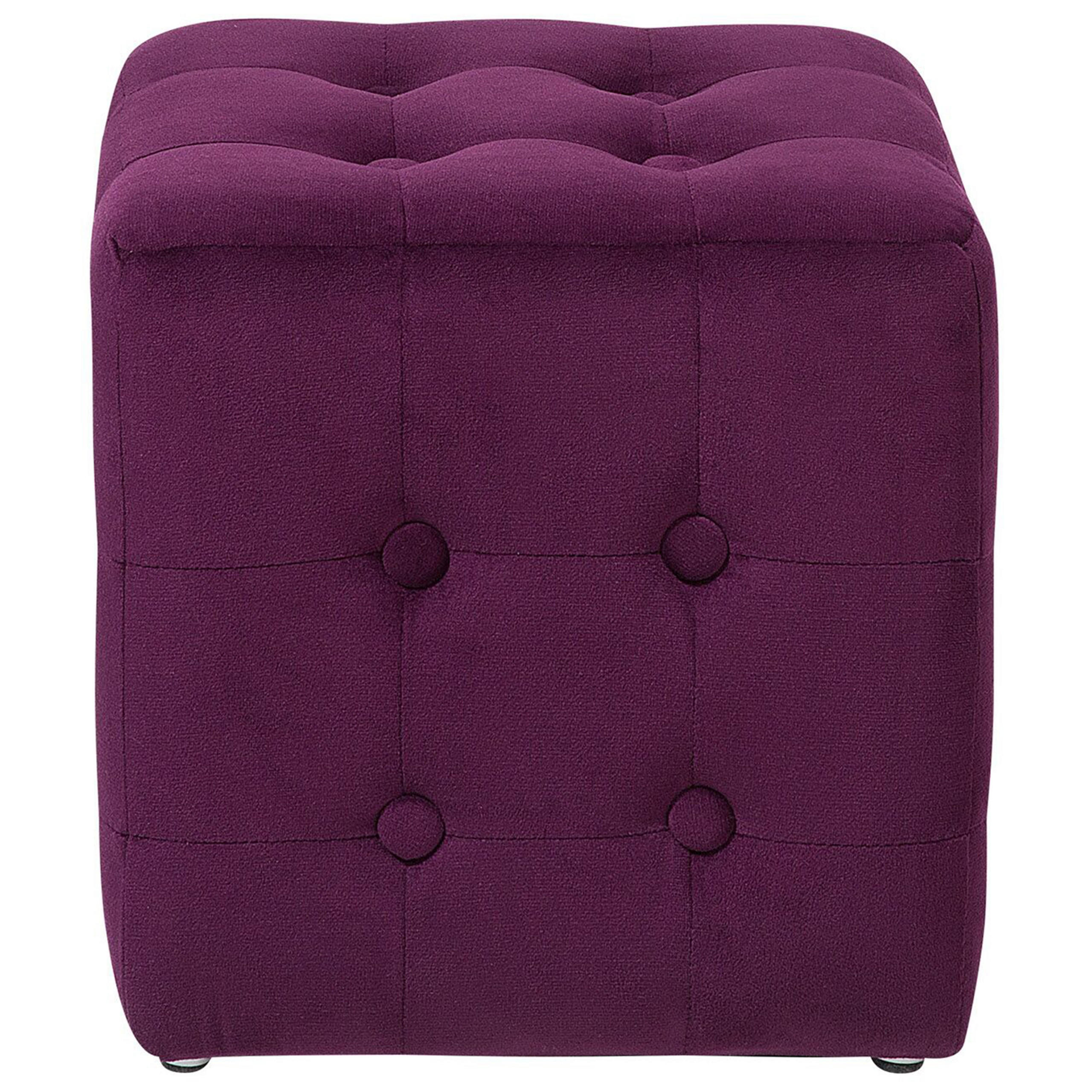 POUF Wisconsin 30/30/32 cm - Violett, Textil (30/32/30cm) - Beliani