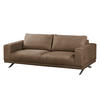 2,5-SITZER SOFA - Antiklederlook - Grau, Textil (216/81/89cm) - home24