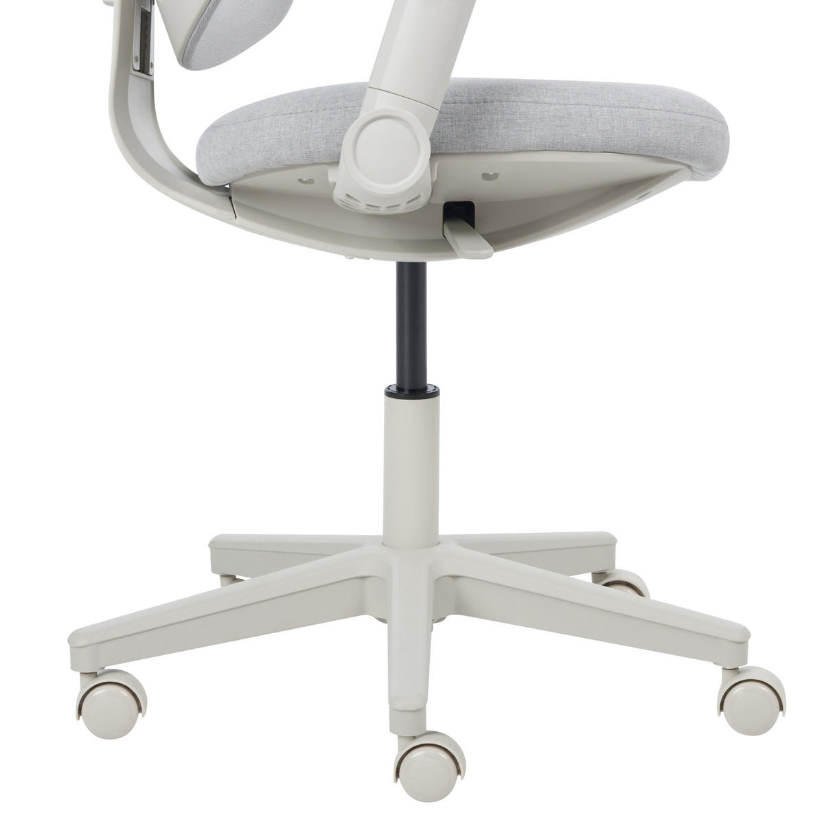 BÜROSTUHL Stoff Hellgrau Sero - Hellgrau/Grau, Textil (67/105/58cm) - Beliani