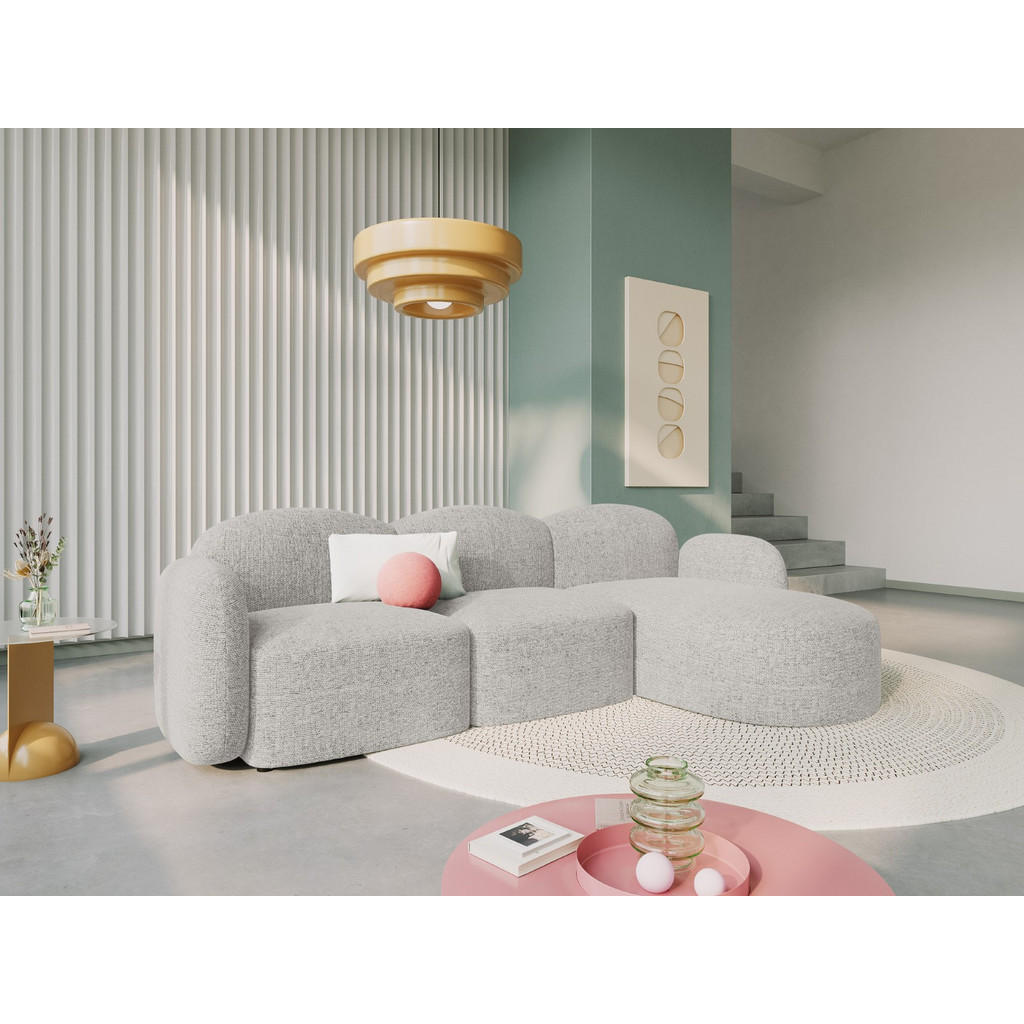 Thumbnail - Micadoni Ecksofa, Silber, Textil, 4-Sitzer, L-Form, 272x155 cm, Hergestellt in Europa, Oeko-Tex®, Wohnzimmer, Sofas & Co...