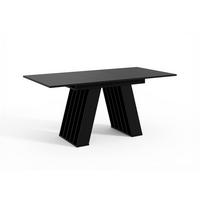 ESSTISCH Ausziehbar 120-160 cm Schwarz - Schwarz, Holzwerkstoff (160/80/75cm) - Home Collective
