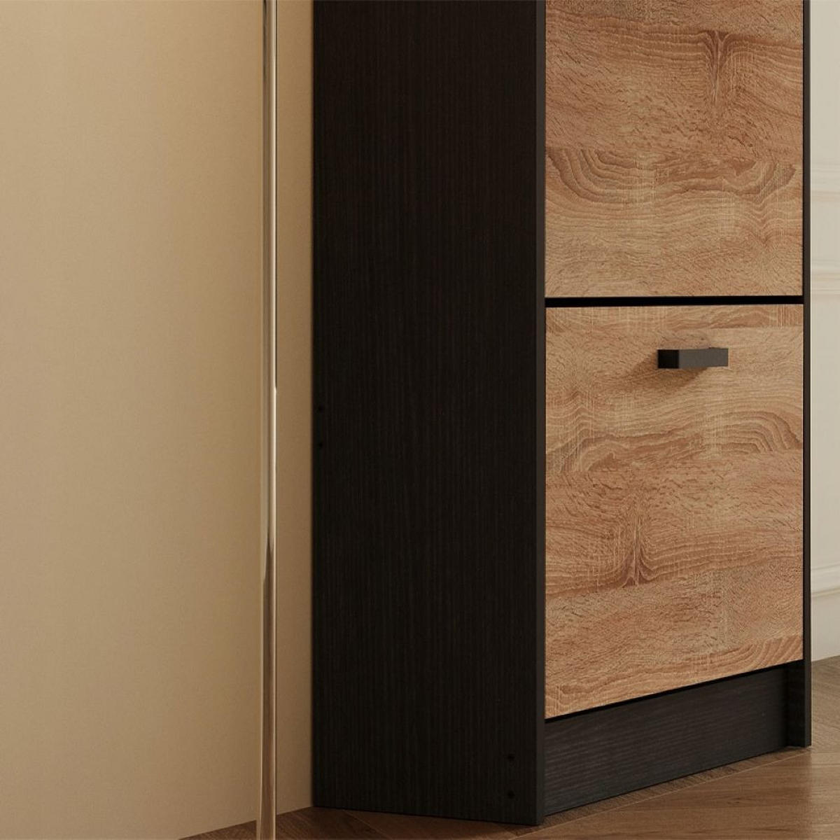 SCHUHSCHRANK, braun 28/50/115 cm - Ahornfarben/Braun, Holzwerkstoff (28/115/50cm)