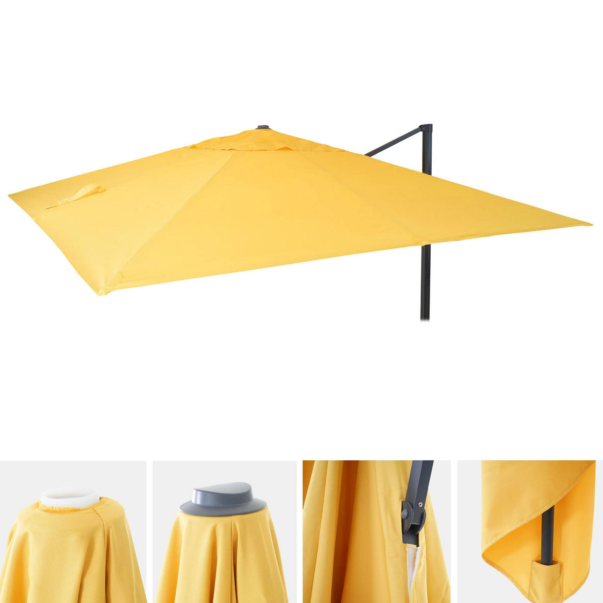 ERSATZ-BEZUG FÜR SCHIRM I Gelb - Gelb, Textil (295/295cm) - MCW