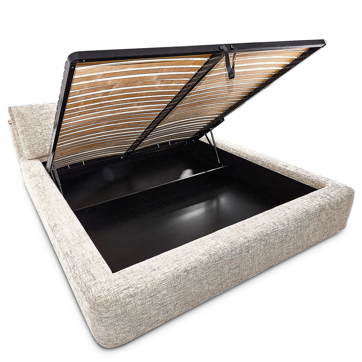 POLSTERBETT - Creme, Textil (140/200cm) - home24