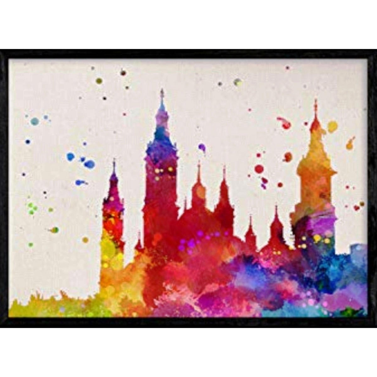 POSTER El Säule Zaragoza A4 Schwarzer Rahmen - Schwarz, Papier (29.7/5/21cm) - Nacnic