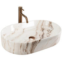 AUFSATZWASCHBECKEN Rea Nadia 60 Marrone - Grau, Keramik (38/13/60cm) - REA