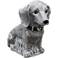 STEINFIGUR Dackel Waldemar frostfest Steinguss - Grau, Stein (12/25/30cm) - stoneandstyle