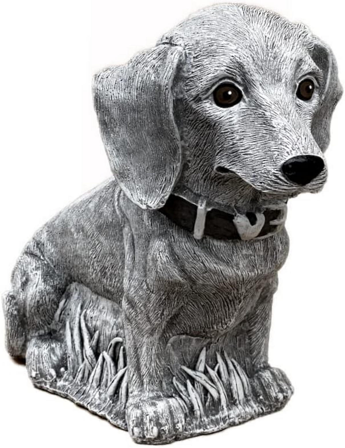 STEINFIGUR Dackel Waldemar frostfest Steinguss - Grau, Stein (12/25/30cm) - stoneandstyle