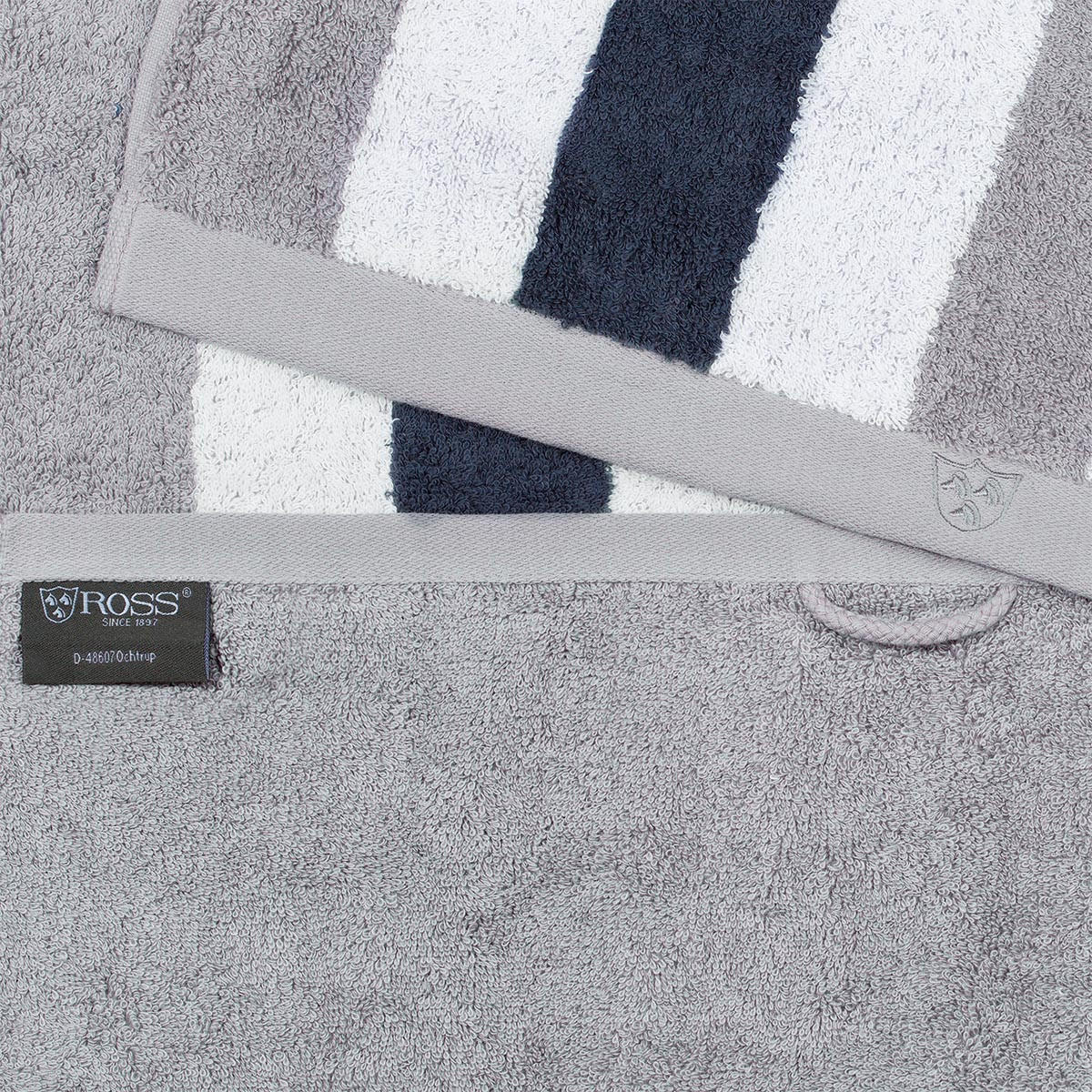 DUSCHTUCH Doubleface Stripes 2er-Set - Grau, Textil (70/140cm) - Ross