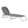 SONNENLIEGE Carcao - Dunkelgrau, Textil/Metall (186/24/55cm) - casa.pro