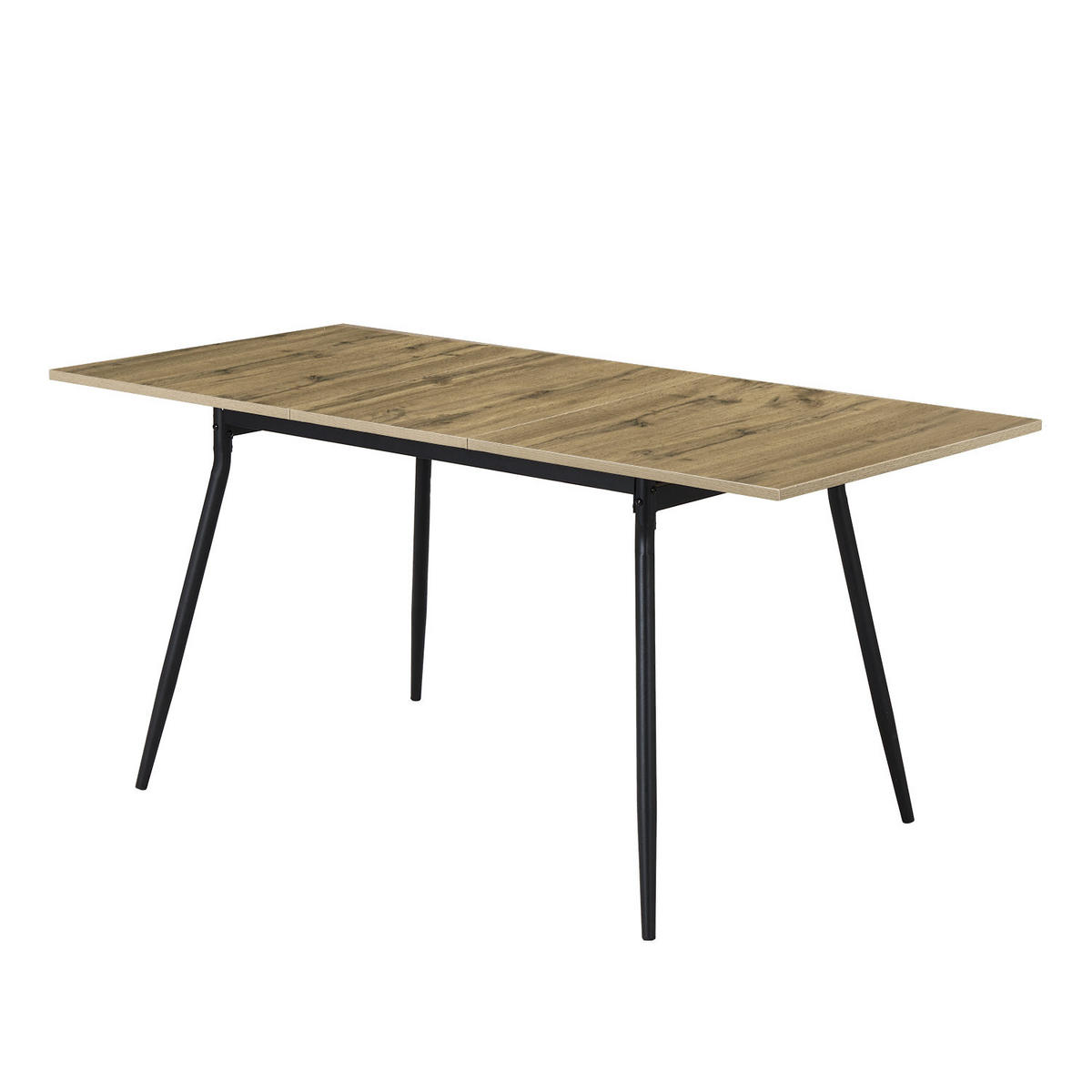 ESSTISCH LIO 120-160/80/76 cm - Schwarz/Eiche Artisan, Holzwerkstoff/Metall (120/80/76cm) - B&D Home