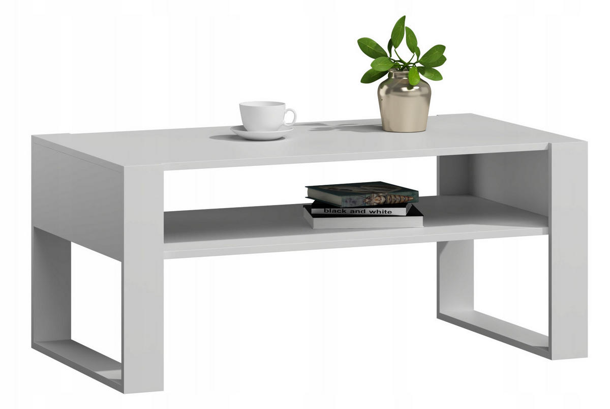 COUCHTISCH KAJA Weiß-Weiß 100/53,6/50 cm - Weiß, Holzwerkstoff (53.6/100/50cm) - Matkam Möbel