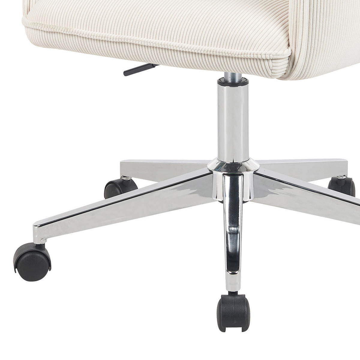 BÜROSTUHL Mika-Cleo - Chromfarben/Creme, Textil/Metall (60/85/63cm) - DUBI Möbel
