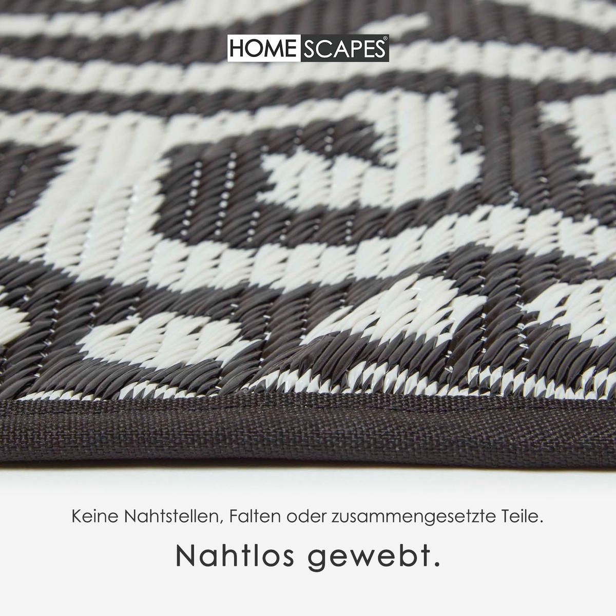OUTDOORTEPPICH Enid rund mit Ethno-Muster 180 cm - Multicolor, Kunststoff (180/180cm) - Homescapes