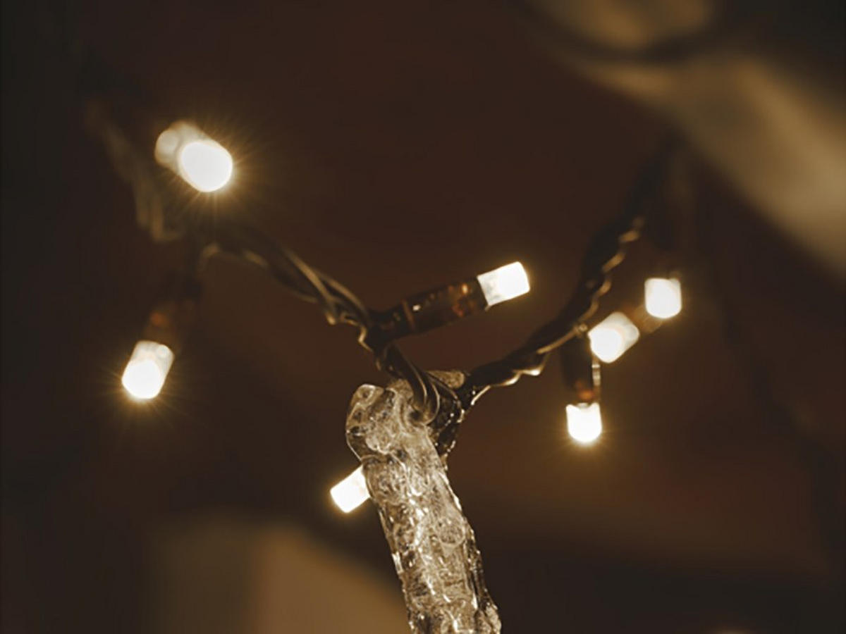 LED-WEIHNACHTSLICHTERKETTE WARMWEISS 10 m - PROFI - koppelbar - Gelb/Weiß, Kunststoff/Metall (1000cm) - LAALU