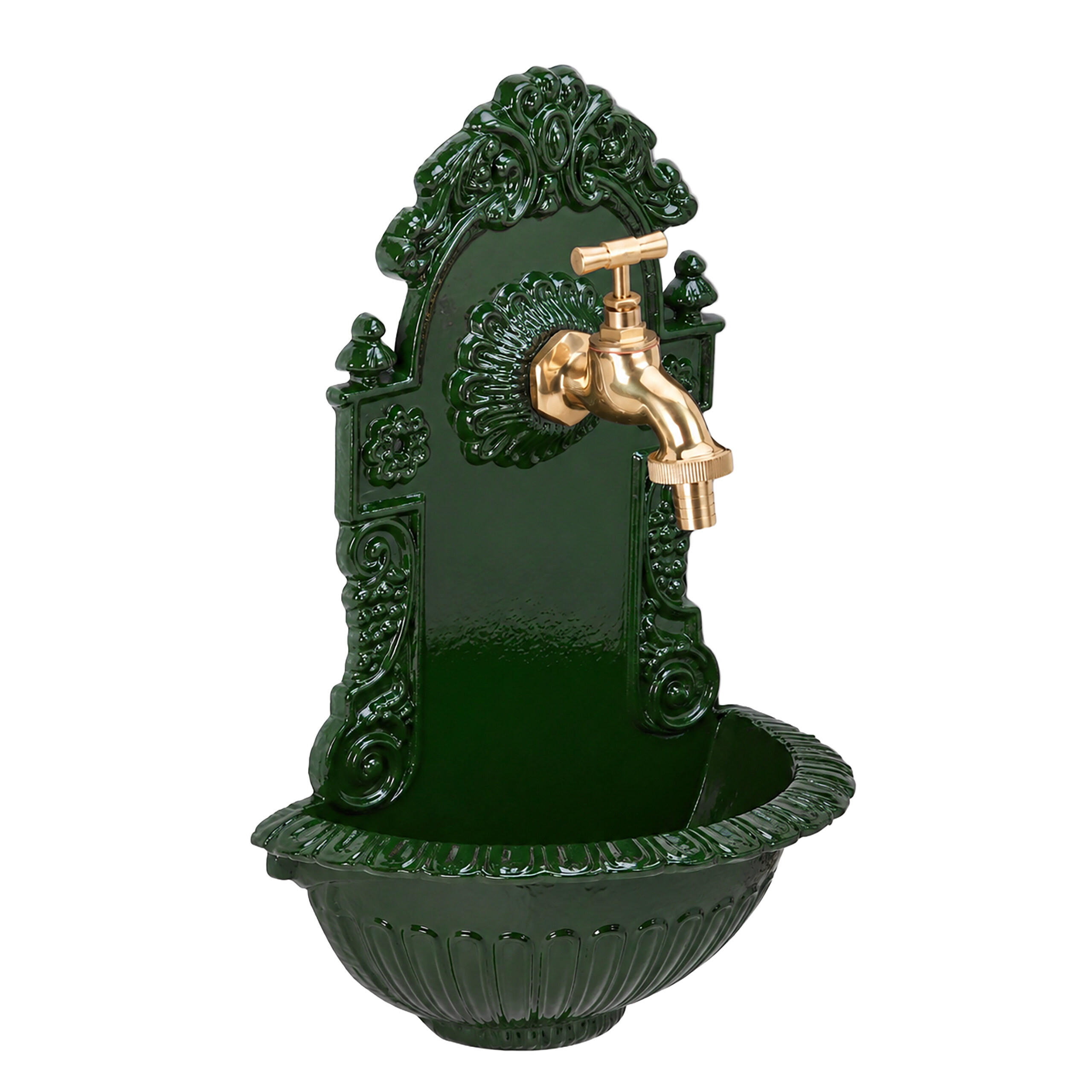 FANTANA verde de perete stil antic aluminiu turnat 40 cm