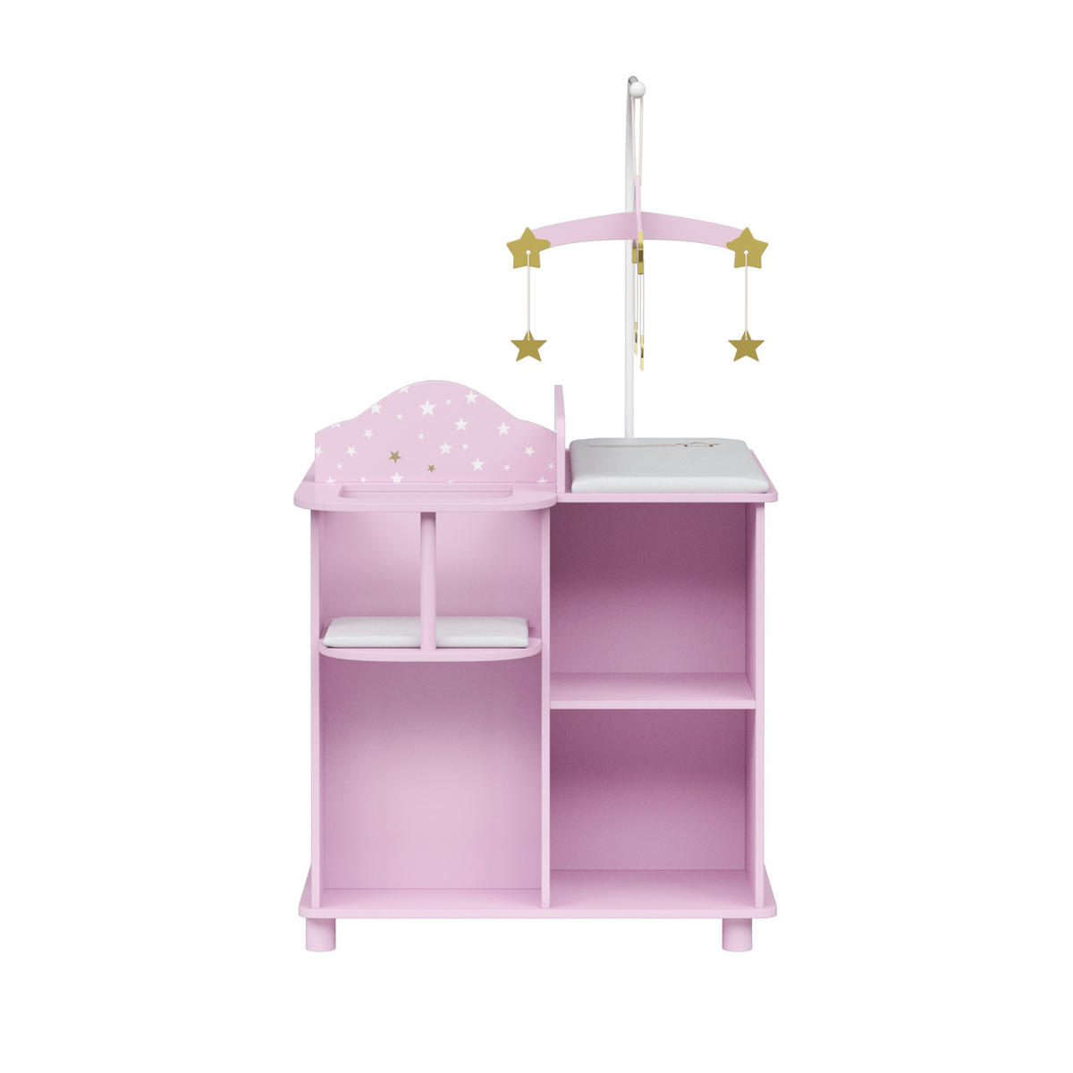 PUPPEN WICKELTISCH, Rosa, 98cm - Pink, Holzwerkstoff (48/98/58cm) - Teamson Kids