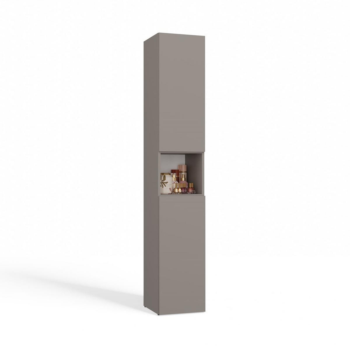 BADEZIMMERSCHRANK: Ton, 31 x 174 x 30 cm - Grau, Holzwerkstoff (30/174/30cm) - 3XE LIVING