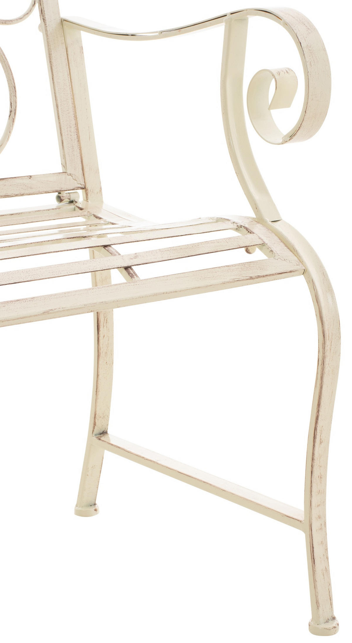 GARTENSTUHL 2er Set Metall antik-creme - Creme, Metall (62/94/53cm) - CLP