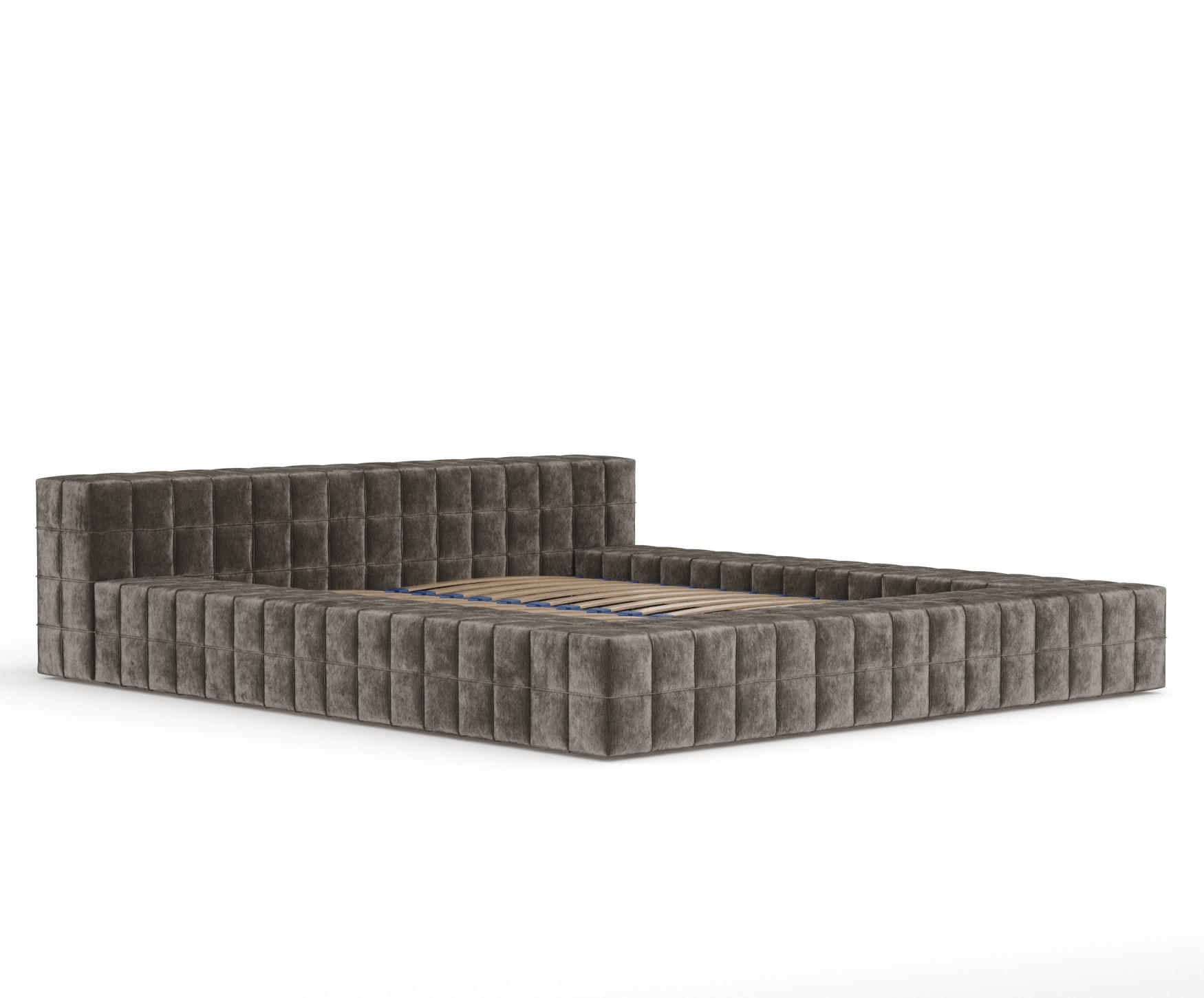POLSTERBETT Nessino Braun 140/200 cm - Schwarz/Naturfarben, Holz/Holzwerkstoff (140/200cm) - Maison de Reve