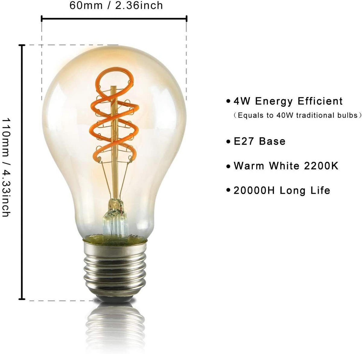 LED žárovka Altenburg II 11/6/6 cm (balení 3 ks) - hnědá, sklo (6/6cm) - Nettlife