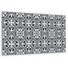 WANDPANEEL 100 x 50 cm Pflanzenmuster - Schwarz/Weiß, Textil (100/1.6/50cm) - TULUP