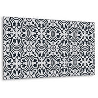 WANDPANEEL 100 x 50 cm Pflanzenmuster - Schwarz/Weiß, Textil (100/1.6/50cm) - TULUP