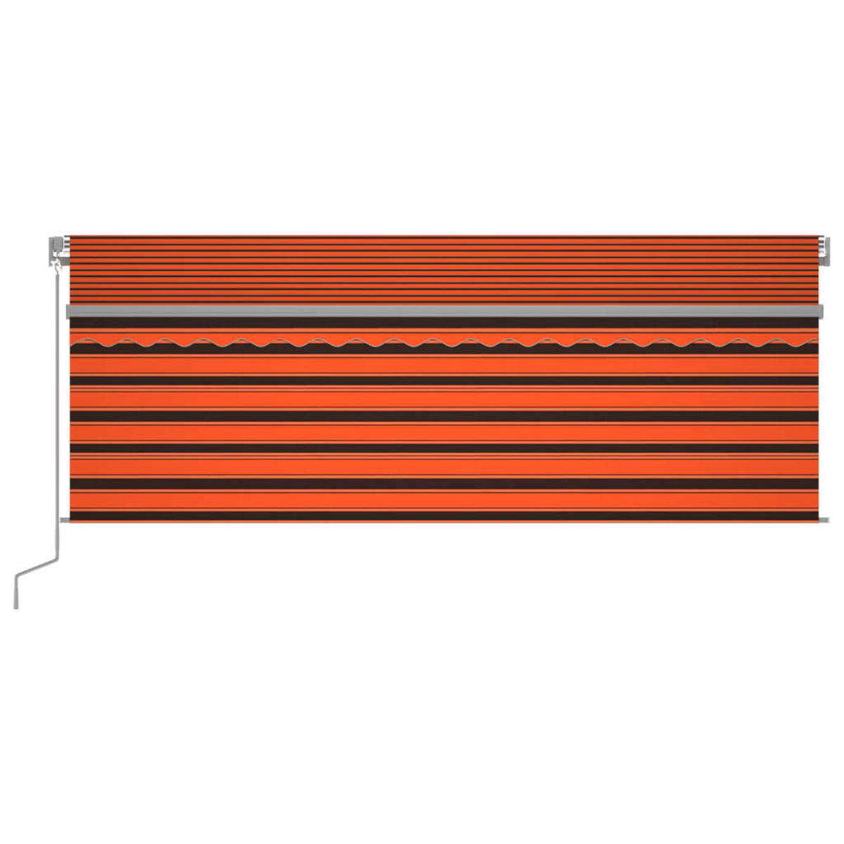 MARKISE Automatisch Einziehbar mit Volant 4,5x3m Orange & - Multicolor, Metall (450/300/450cm) - furnicato