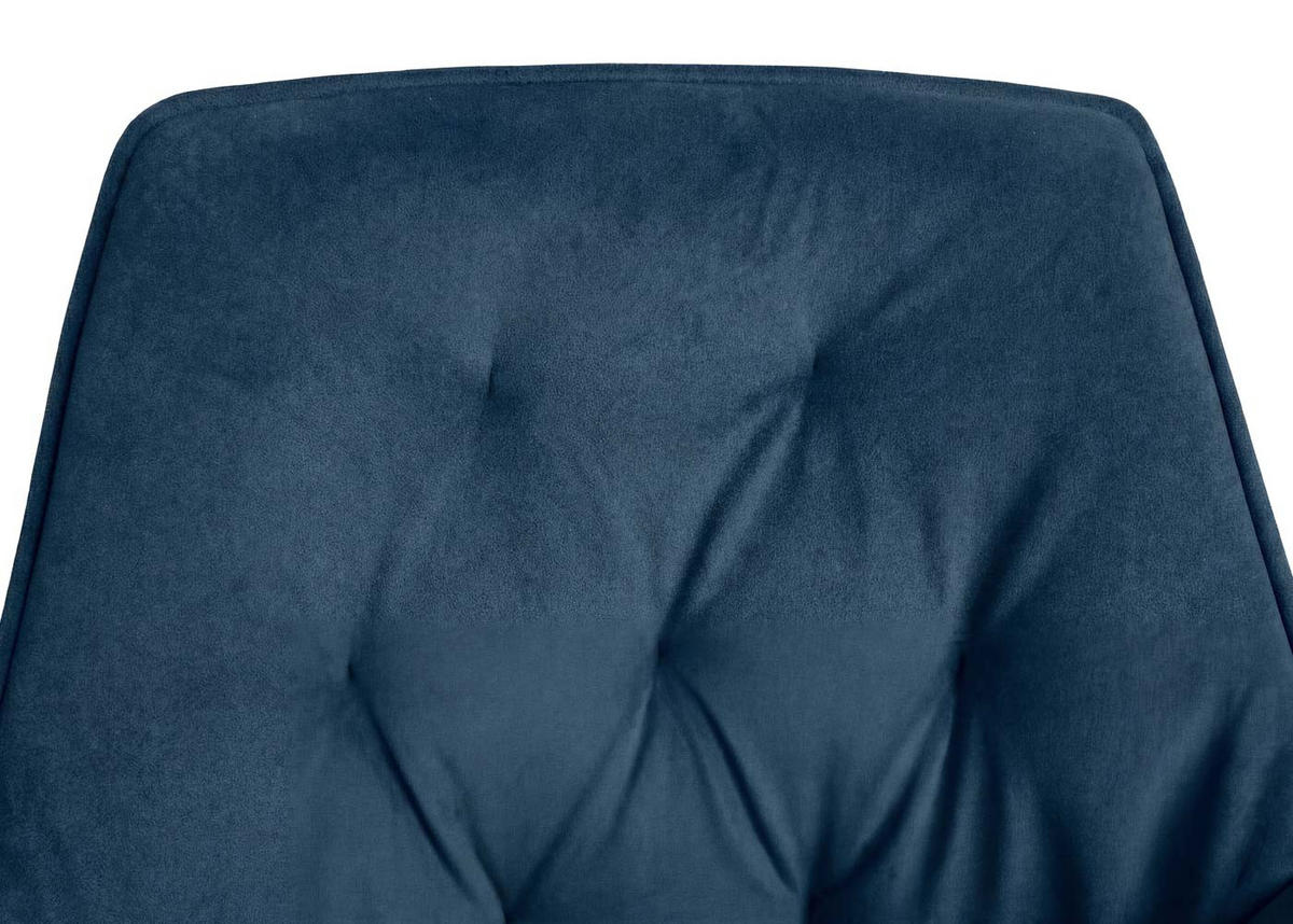 ESSZIMMERSTUHL Blau 2er-Set - Blau, Textil (55/87/60cm) - MCW