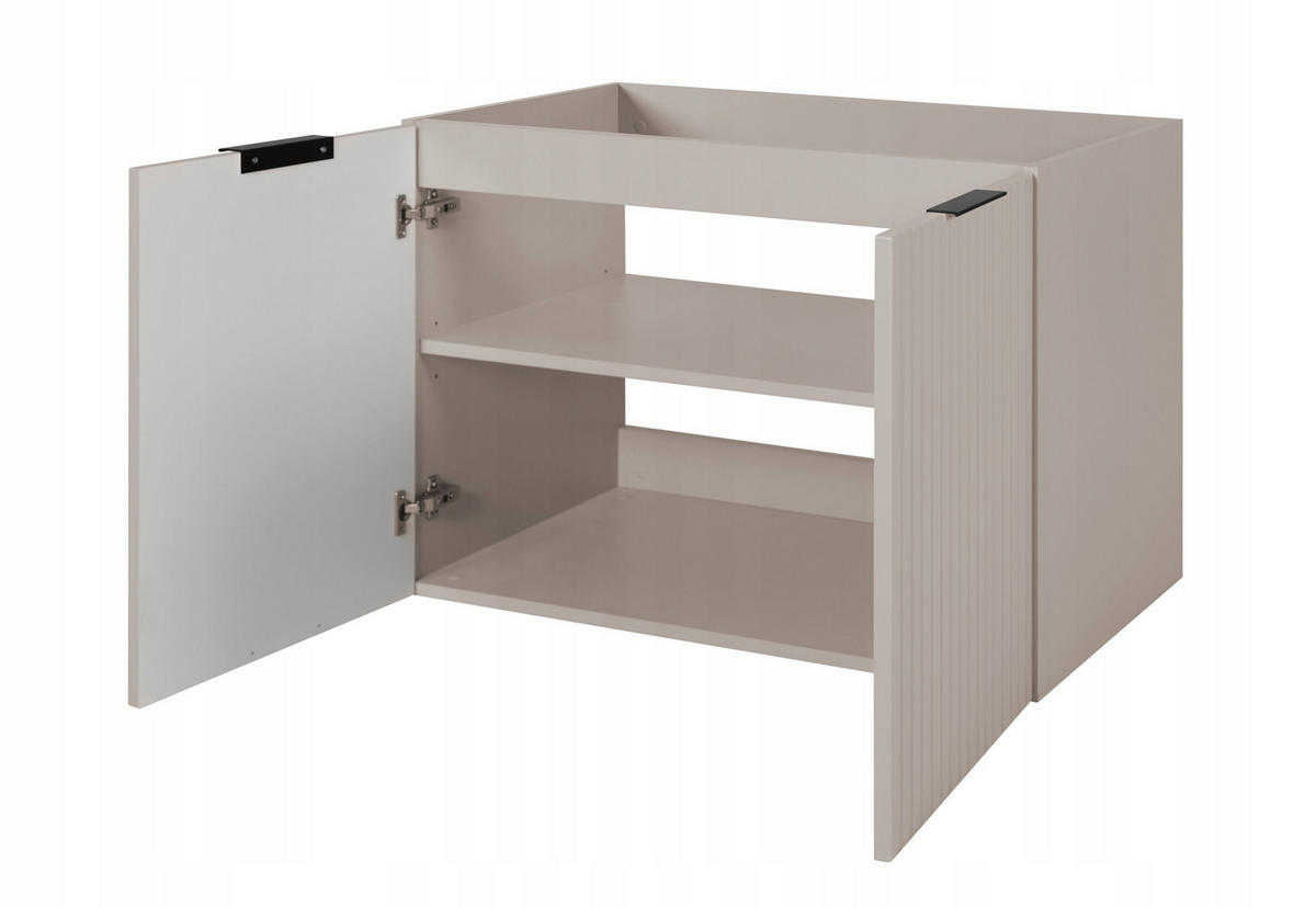 WASCHBECKUNTERSCHRANK FLOW + Platte Eiche Craft 160/57/46 cm - Eichefarben, Holzwerkstoff (160/57/46cm) - Rodan