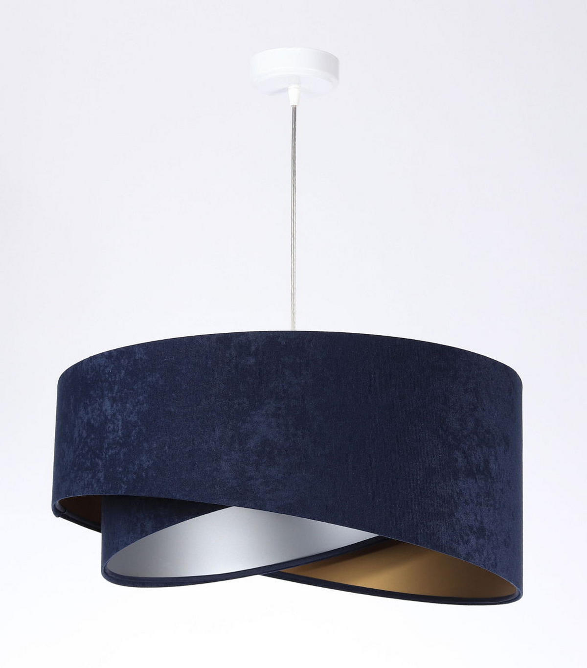 HÄNGELEUCHTE Blau 50/23 cm - Blau/Goldfarben, Kunststoff (50/1.3/23cm) - ONZENO