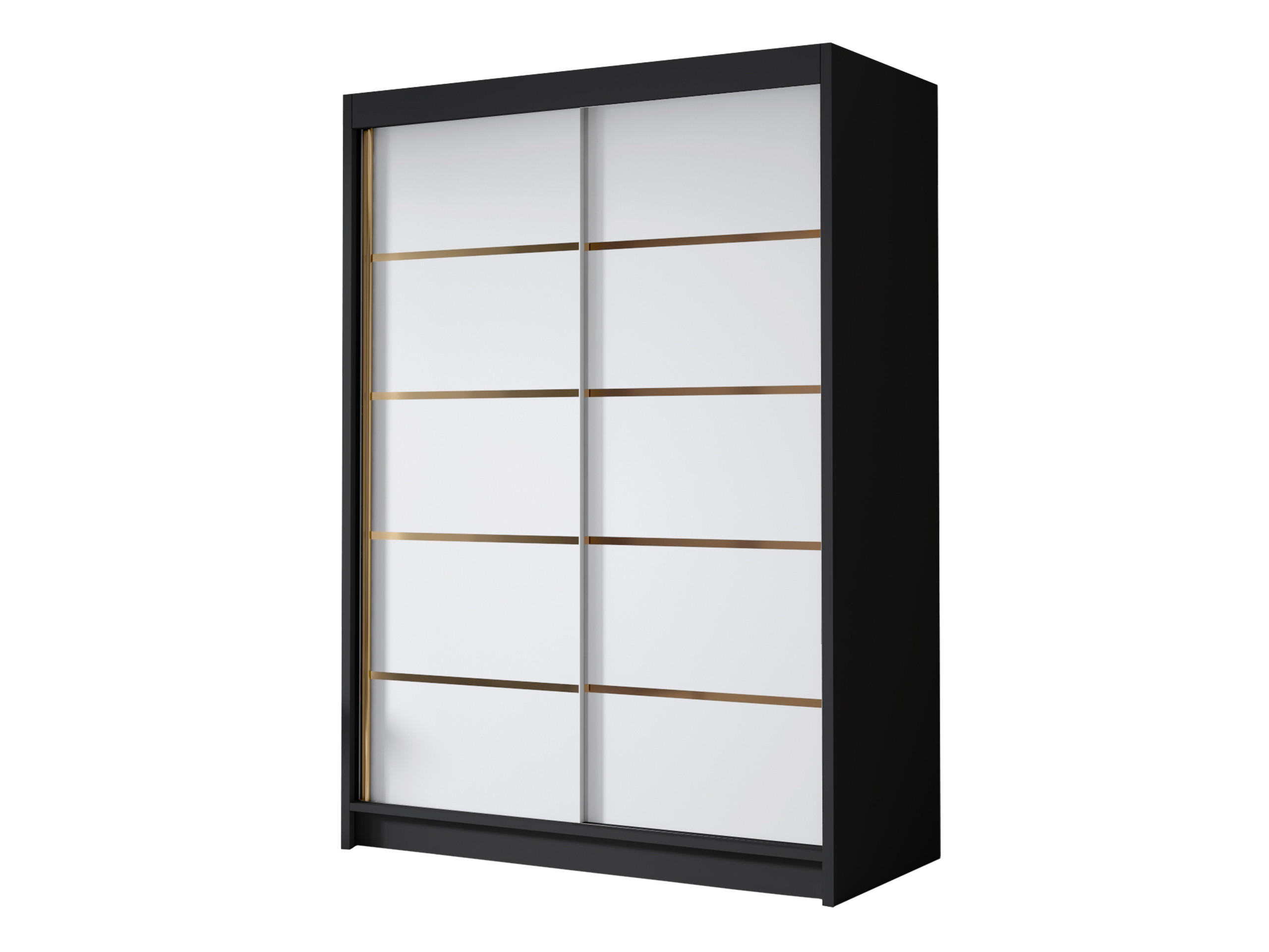 SCHIEBETÜRENSCHRANK Lungo IV - Goldfarben, Holzwerkstoff/Metall (120/200/58cm) - MIRJAN24
