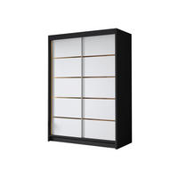 SCHIEBETÜRENSCHRANK Lungo IV - Goldfarben, Holzwerkstoff/Metall (120/200/58cm) - MIRJAN24