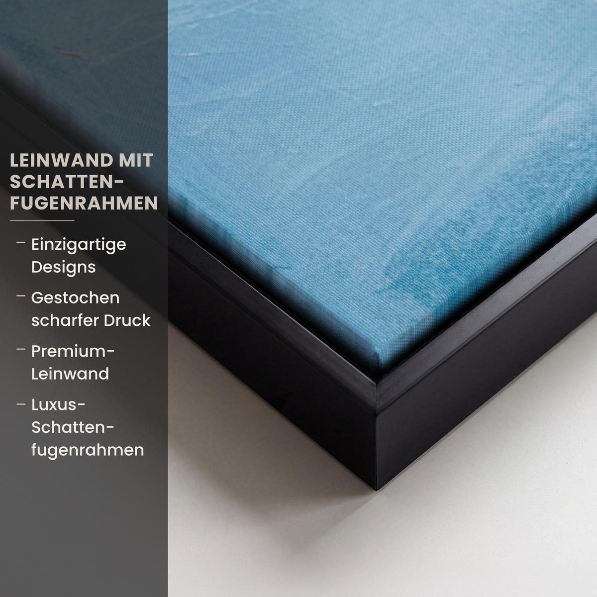 LEINWAND Bilder mit Rahmen - Kreise - Gold - Abstrakt - 60x90 - Blau, Textil (60/90cm) - MuchoWow