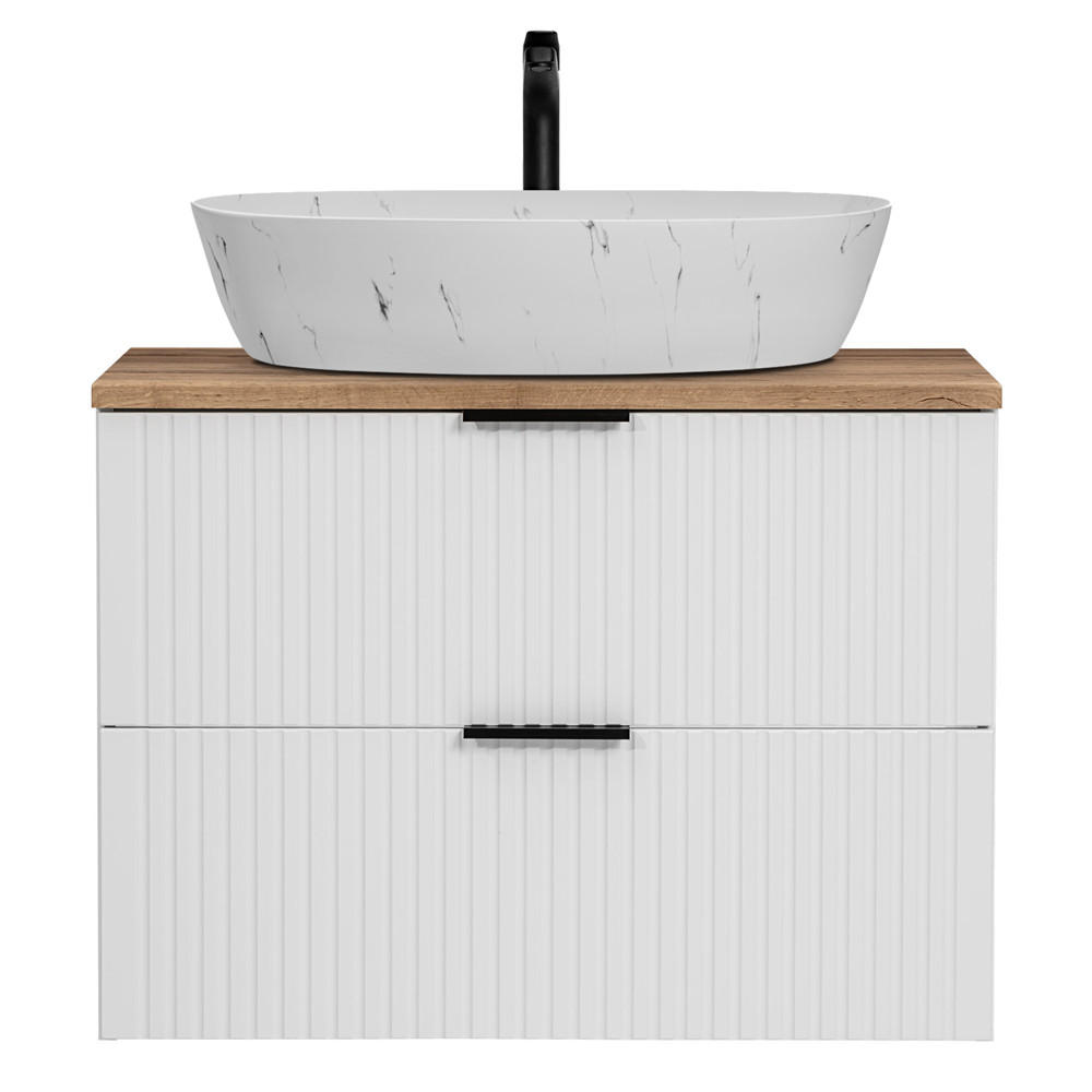 WASCHTISCH Adelaide-56 - Weiß, Holzwerkstoff (81/73/47cm) - Lomado