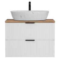 WASCHTISCH Adelaide-56 - Weiß, Holzwerkstoff (81/73/47cm) - Lomado