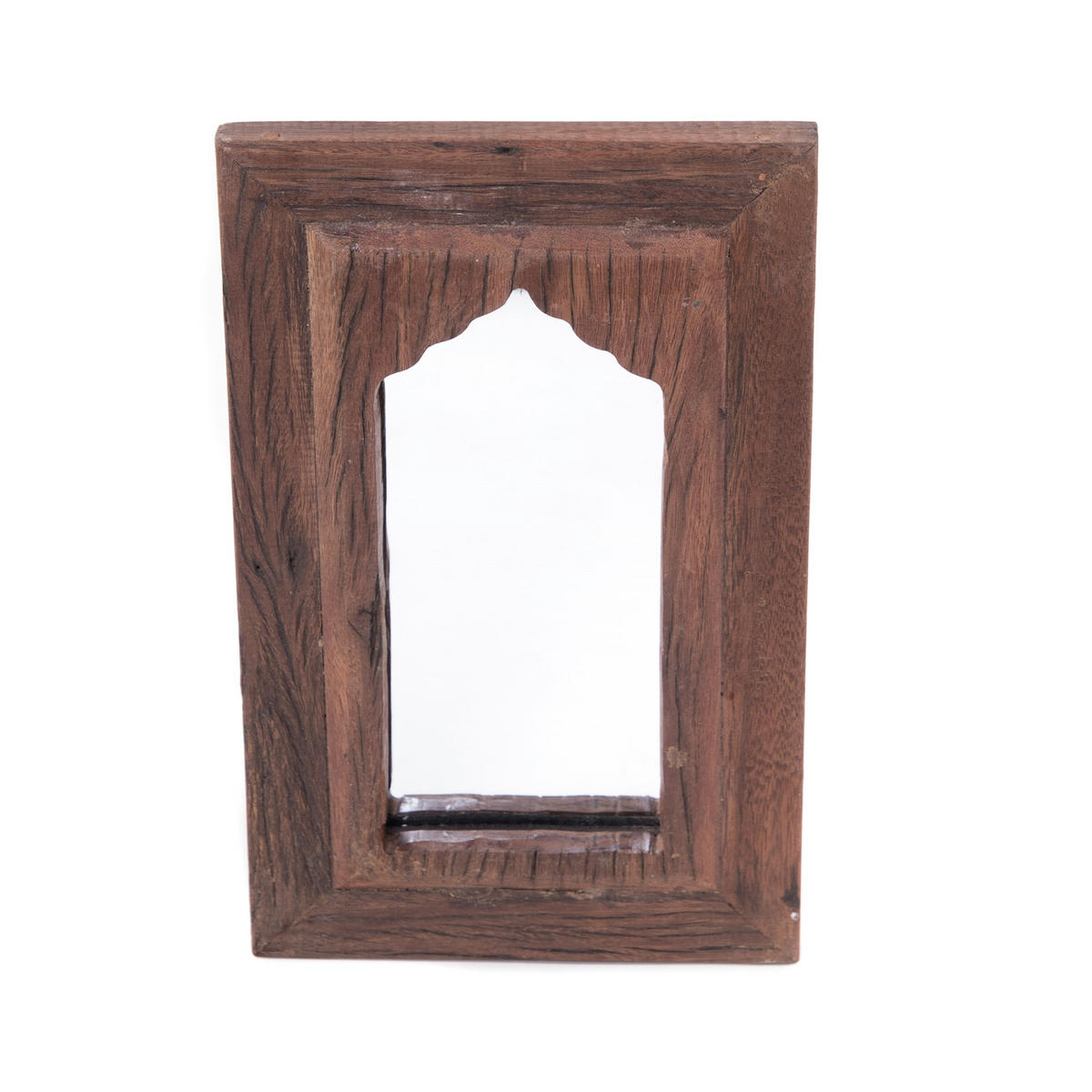 WANDSPIEGEL Sara 40x25 cm, Mahagoni Massivholz dunkelbraun - Braun, Holz (25/40/4cm) - DESIGN DELIGHTS