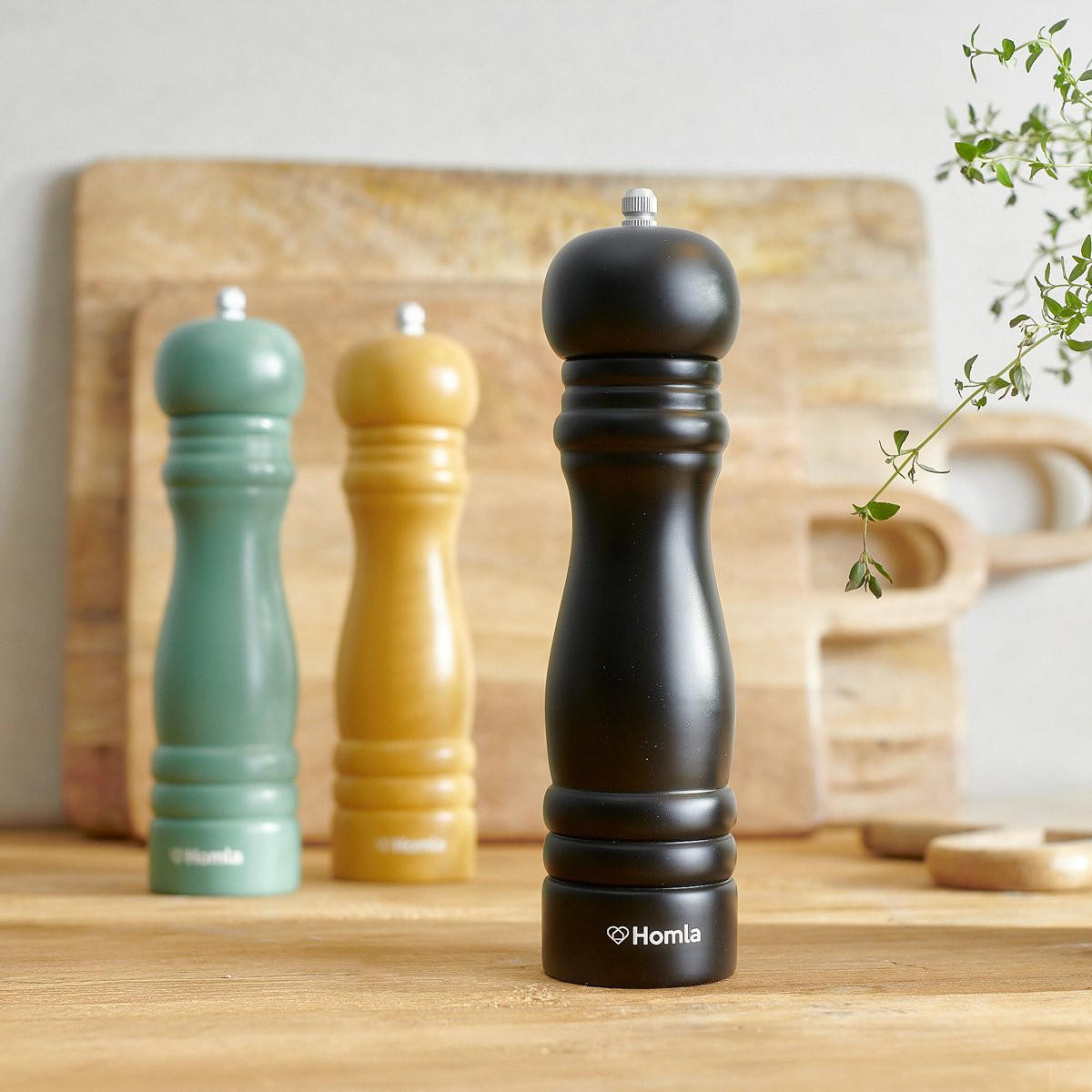 GEWÜRZMÜHLE Rubby Classic Schwarz 22 cm - Schwarz, Holz (6/22/6cm) - Homla
