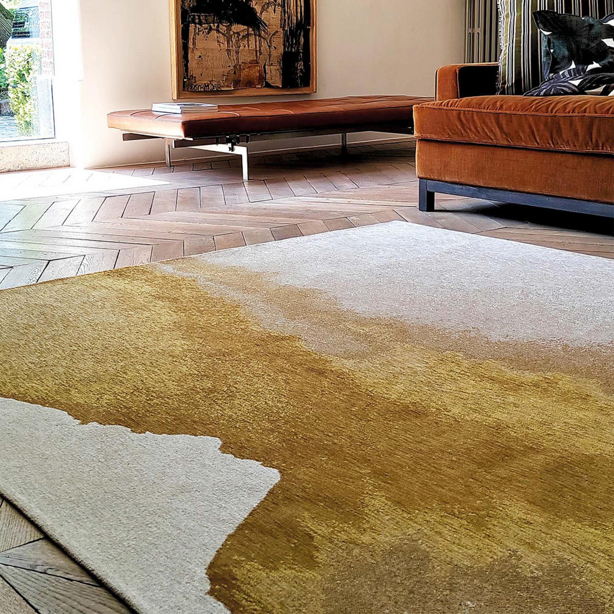 TEPPICH Sunset Meditation 280/390 cm - Gelb, Textil (280/390cm) - Louis De Poortere