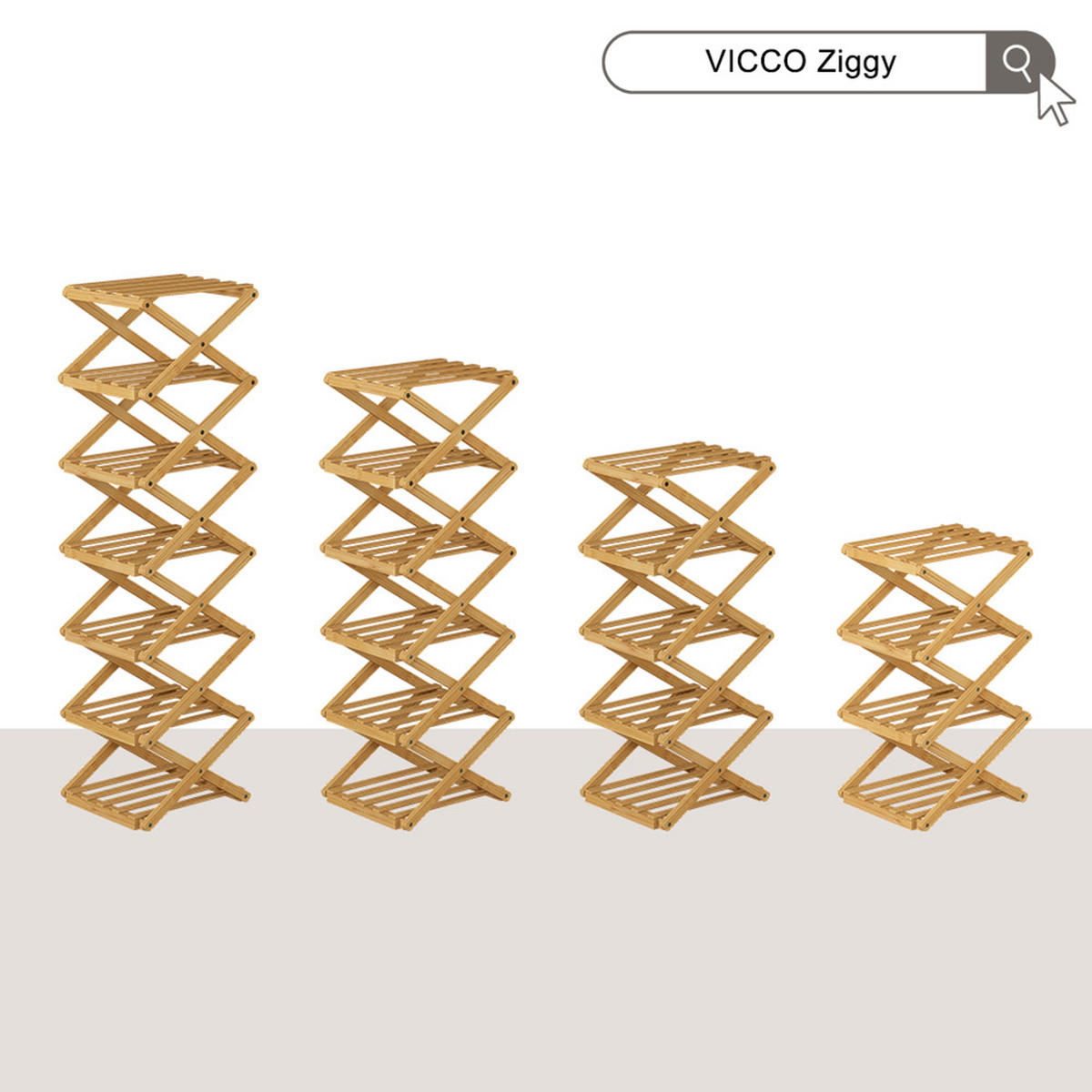 BOTNÍK Ziggy Bambus - zelená barva, kompozitní dřevo (26/68.5/26.5cm) - Vicco